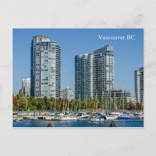 Stadt in der Nähe des Strandes Vancouver BC Postkarte (Vorderseite)