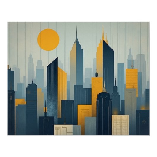 Stadt in der Sonne Poster (Vorderseite)