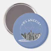 Stadt in einer Glasschale. Los Angeles Magnet (Vorderseite/Rückseite)