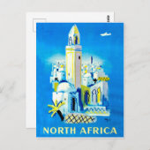 Stadt in Nordafrika, Jahrtausendreise Postkarte (Vorne/Hinten)