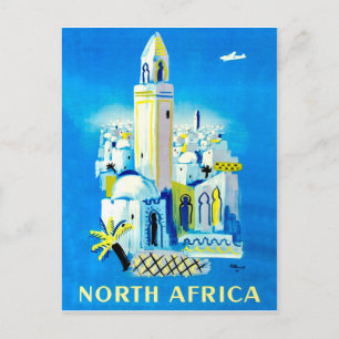 Stadt in Nordafrika, Vintage-Reise Postkarte