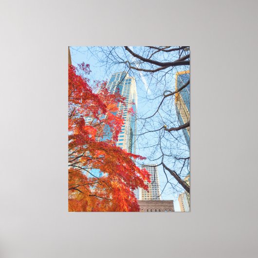 Stadt in Rot Leinwanddruck (Vorderseite)