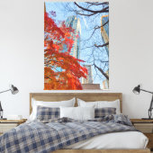 Stadt in Rot Leinwanddruck (Insitu (Schlafzimmer))