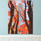 Stadt in Rot Leinwanddruck (Insitu (Holzboden))