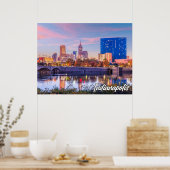 Stadt Indianapolis, Indiana Poster (Küche)