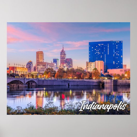 Stadt Indianapolis, Indiana Poster (Vorne)