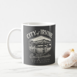 STADT IRVINE ORANGE KALIFORNIEN VINTAGE KAFFEETASSE