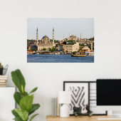 Stadt Istanbul Skyline Poster (Heimbüro)
