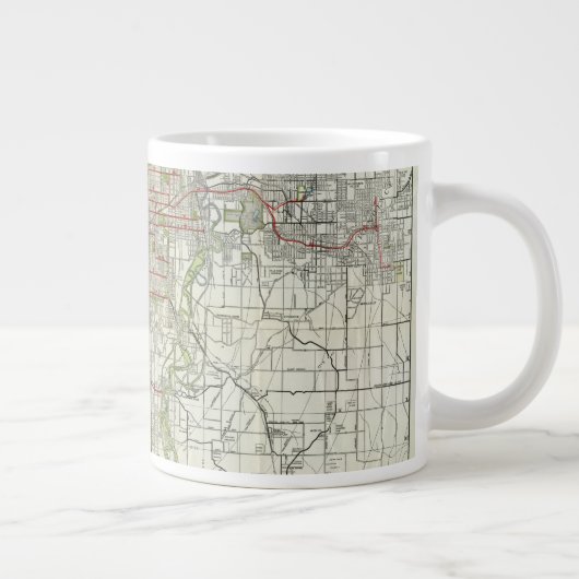 Stadt Kansas Jumbo-Tasse (Rechts)