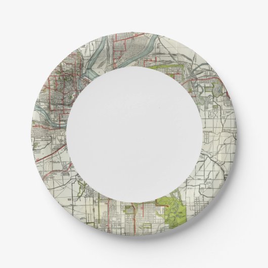 Stadt Kansas Pappteller (Vorderseite)