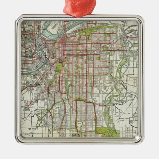 Stadt Kansas Silbernes Ornament (Vorne)