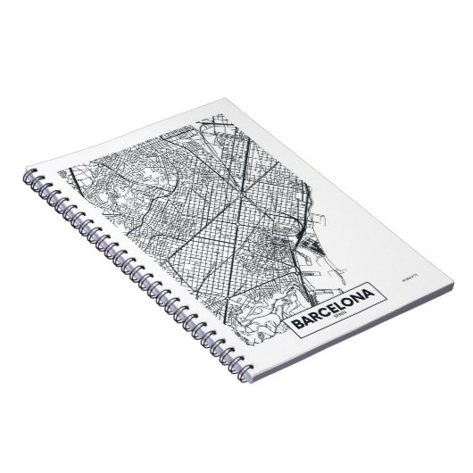 Stadt-Karte Barcelonas, Spanien | Notizblock (Rechte Seite)
