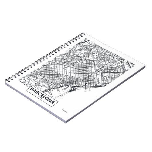Stadt-Karte Barcelonas, Spanien | Notizblock (Linke Seite)