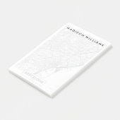 Stadt-Karte Barcelonas, Spanien | Post-it Klebezettel (angewinkelt)