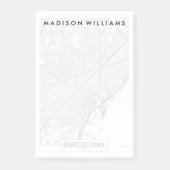 Stadt-Karte Barcelonas, Spanien | Post-it Klebezettel (Vorderseite)