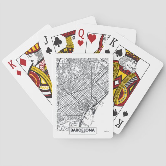 Stadt-Karte Barcelonas, Spanien | Spielkarten (Rückseite)