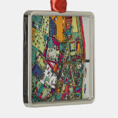 Stadt-Karte Budapests, Ungarn | Ornament Aus Metall (Rechts)