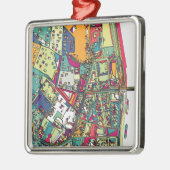 Stadt-Karte Budapests, Ungarn | Ornament Aus Metall (Links)