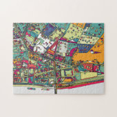 Stadt-Karte Budapests, Ungarn | Puzzle (Horizontal)
