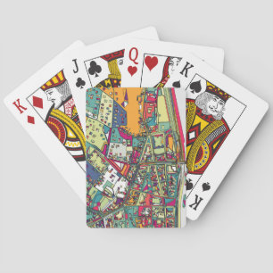 Stadt-Karte Budapests, Ungarn   Spielkarten