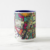 Stadt-Karte Budapests, Ungarn | Tasse (Zentrum)