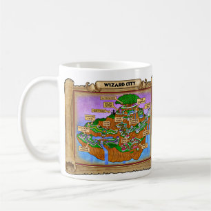 Stadt-Karten-Kaffee-Tasse des Zauberer-Wizard101 Kaffeetasse