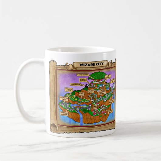 Stadt-Karten-Kaffee-Tasse des Zauberer-Wizard101 Kaffeetasse (Links)