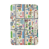 Stadt-Karten-Muster Badematte (Vorderseite Vertikal)