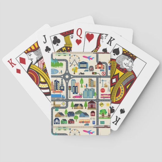 Stadt-Karten-Muster Spielkarten (Rückseite)