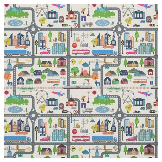 Stadt-Karten-Muster Stoff (Muster)