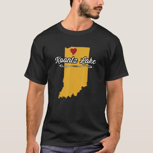 Stadt Koontz Indiana Lake Hoosier Merch T-Shirt (Vorderseite)