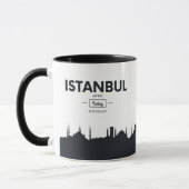 Stadt-Koordinaten Istanbuls, die Türkei | Tasse (Links)