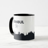 Stadt-Koordinaten Istanbuls, die Türkei | Tasse (Vorderseite Links)