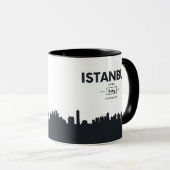 Stadt-Koordinaten Istanbuls, die Türkei | Tasse (VorderseiteRechts)