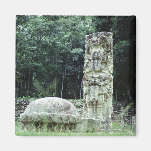Stadt Kopan Maya Ruins Foto Designed Square Magnet (Vorne)