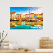 Stadt Kopenhagen, Dänemark Poster (Küche)