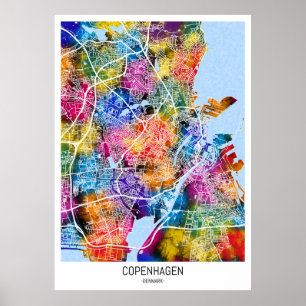 Stadt Kopenhagen Poster