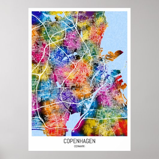 Stadt Kopenhagen Poster (Vorne)