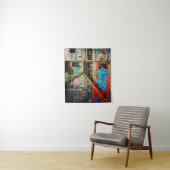 Stadt-Kunst verlassene Gebäudegraffiti-Wand-Kunst Wandteppich (Beispiel)