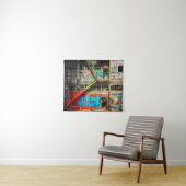 Stadt-Kunst verlassene Gebäudegraffiti-Wand-Kunst Wandteppich (Beispiel (Horizontal))