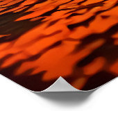 Stadt, Kürbis und Kürbismond | AI Art Poster (Ecke)