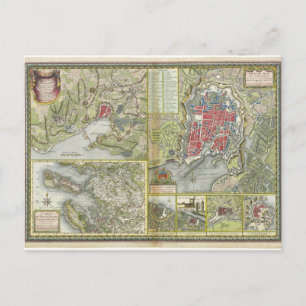 Stadt La Rochelle Siege in den Jahren 1627-28 und Postkarte