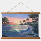 Stadt Lahaina Circa 1900 Wandteppich Mit Holzrahmen (Vorne)