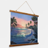 Stadt Lahaina Circa 1900 Wandteppich Mit Holzrahmen (Gewinkelt)