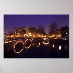 Stadt landschaftlich in Amsterdam Niederlande Poster
