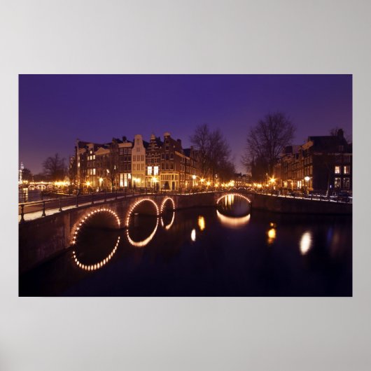 Stadt landschaftlich in Amsterdam Niederlande Poster (Vorne)