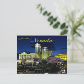 Stadt Las Vegas Nevada Nachts Postkarte (Stehend Vorderseite)