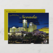 Stadt Las Vegas Nevada Nachts Postkarte (Vorne/Hinten)