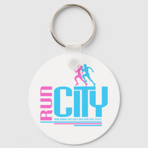 Stadt laufen schlüsselanhänger