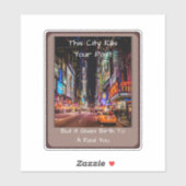 Stadt Leben Zitat Vinyl Aufkleber Erfinde Dich Neu (Blatt)